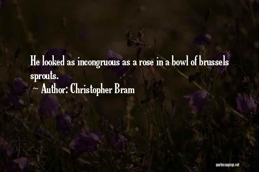 Christopher Bram Quotes: He Looked As Incongruous As A Rose In A Bowl Of Brussels Sprouts.