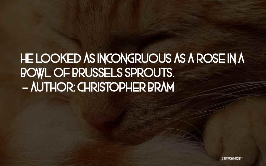 Christopher Bram Quotes: He Looked As Incongruous As A Rose In A Bowl Of Brussels Sprouts.
