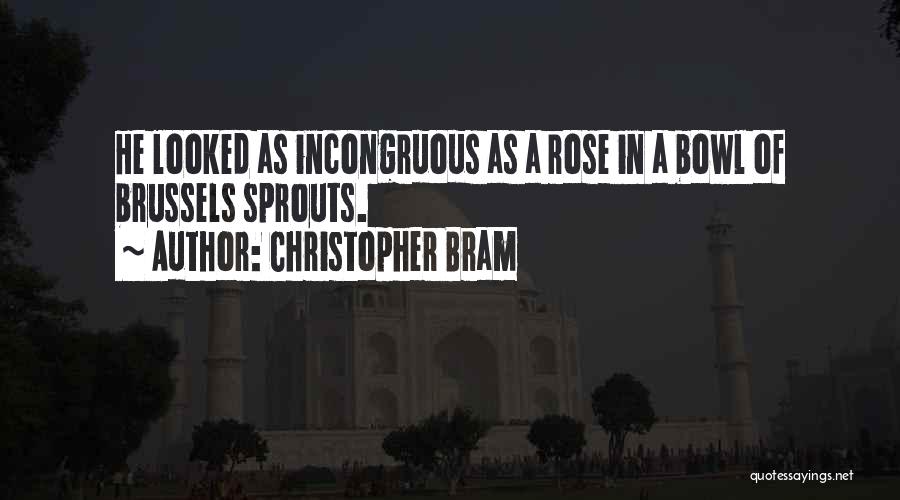 Christopher Bram Quotes: He Looked As Incongruous As A Rose In A Bowl Of Brussels Sprouts.