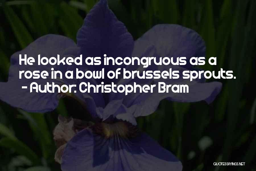 Christopher Bram Quotes: He Looked As Incongruous As A Rose In A Bowl Of Brussels Sprouts.