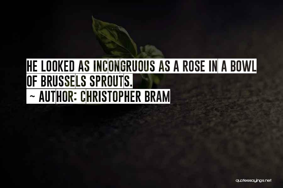 Christopher Bram Quotes: He Looked As Incongruous As A Rose In A Bowl Of Brussels Sprouts.