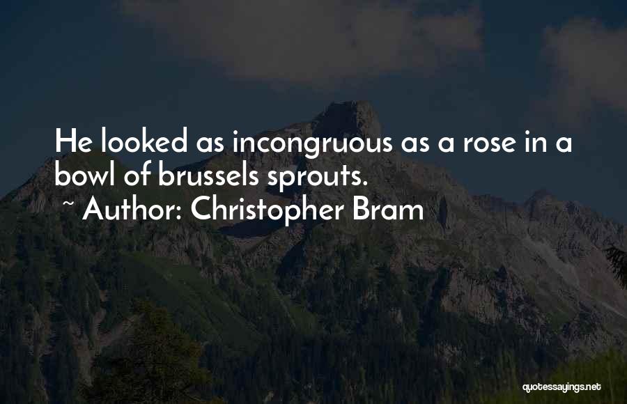 Christopher Bram Quotes: He Looked As Incongruous As A Rose In A Bowl Of Brussels Sprouts.