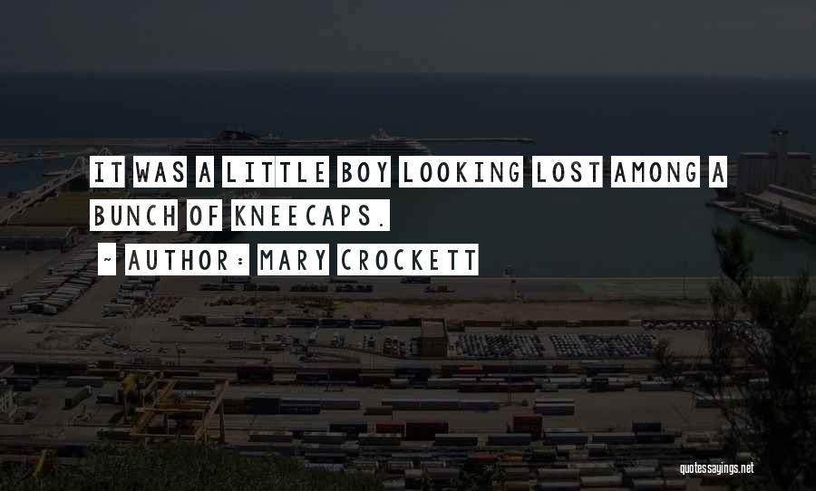Mary Crockett Quotes: It Was A Little Boy Looking Lost Among A Bunch Of Kneecaps.