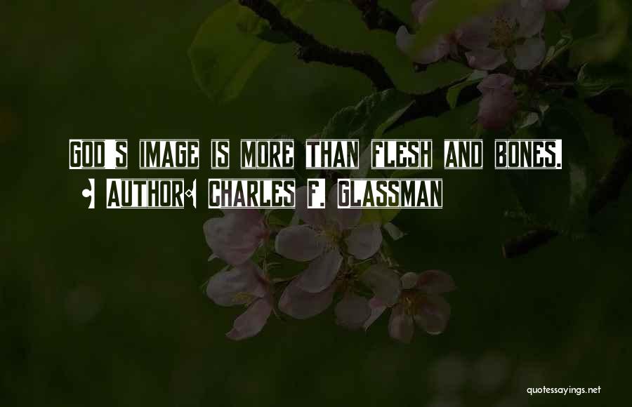 Charles F. Glassman Quotes: God's Image Is More Than Flesh And Bones.