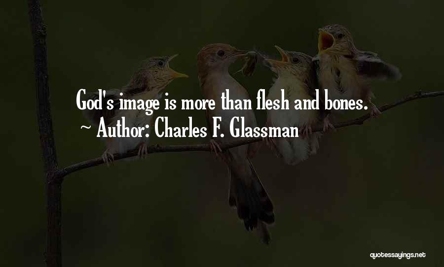 Charles F. Glassman Quotes: God's Image Is More Than Flesh And Bones.