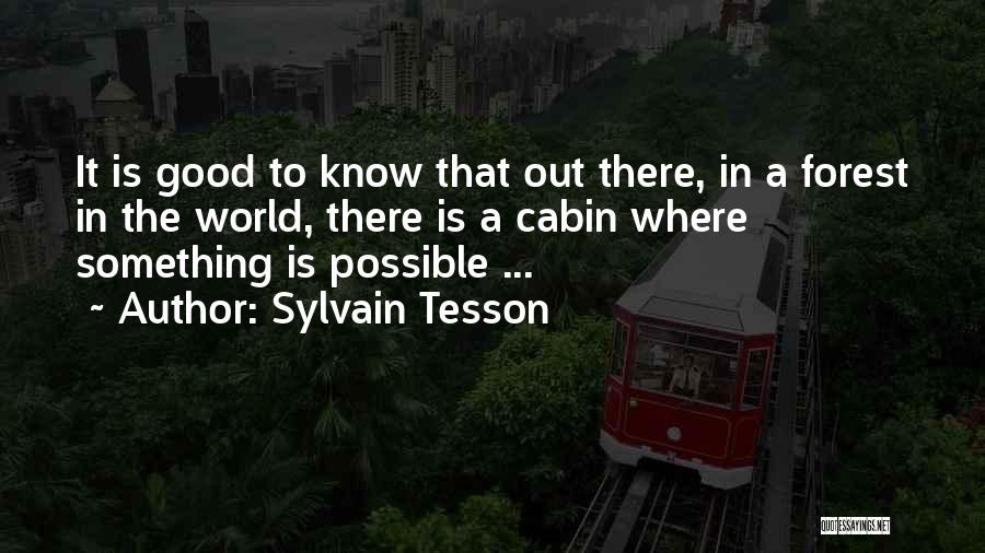 Sylvain Tesson Quotes: It Is Good To Know That Out There, In A Forest In The World, There Is A Cabin Where Something