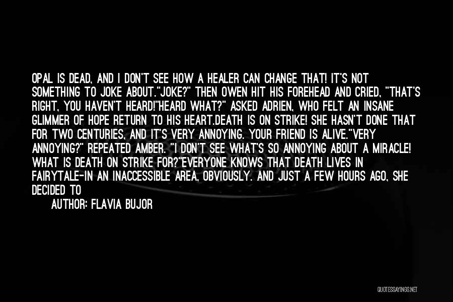 Flavia Bujor Quotes: Opal Is Dead, And I Don't See How A Healer Can Change That! It's Not Something To Joke About.joke? Then