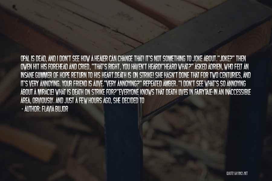 Flavia Bujor Quotes: Opal Is Dead, And I Don't See How A Healer Can Change That! It's Not Something To Joke About.joke? Then