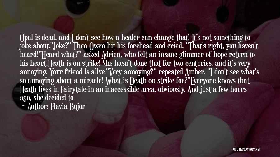 Flavia Bujor Quotes: Opal Is Dead, And I Don't See How A Healer Can Change That! It's Not Something To Joke About.joke? Then