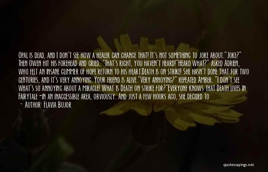 Flavia Bujor Quotes: Opal Is Dead, And I Don't See How A Healer Can Change That! It's Not Something To Joke About.joke? Then