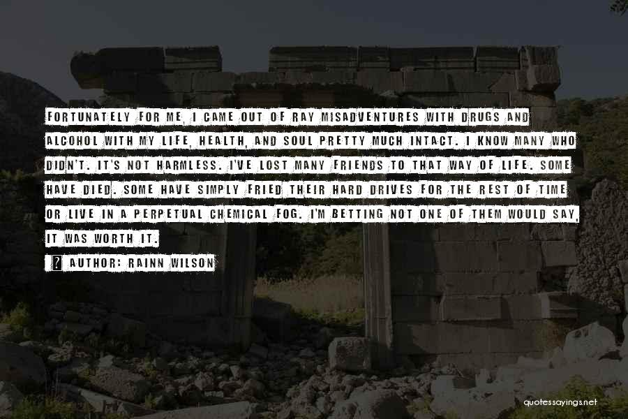 Rainn Wilson Quotes: Fortunately For Me, I Came Out Of Ray Misadventures With Drugs And Alcohol With My Life, Health, And Soul Pretty