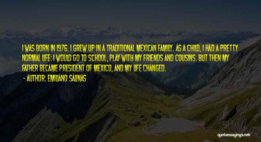 Emiliano Salinas Quotes: I Was Born In 1976. I Grew Up In A Traditional Mexican Family. As A Child, I Had A Pretty