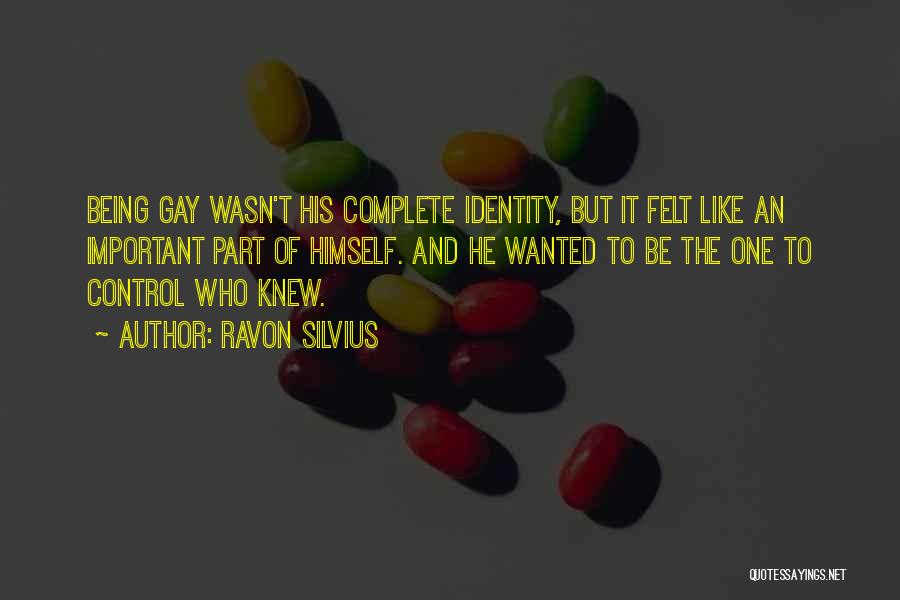 Ravon Silvius Quotes: Being Gay Wasn't His Complete Identity, But It Felt Like An Important Part Of Himself. And He Wanted To Be