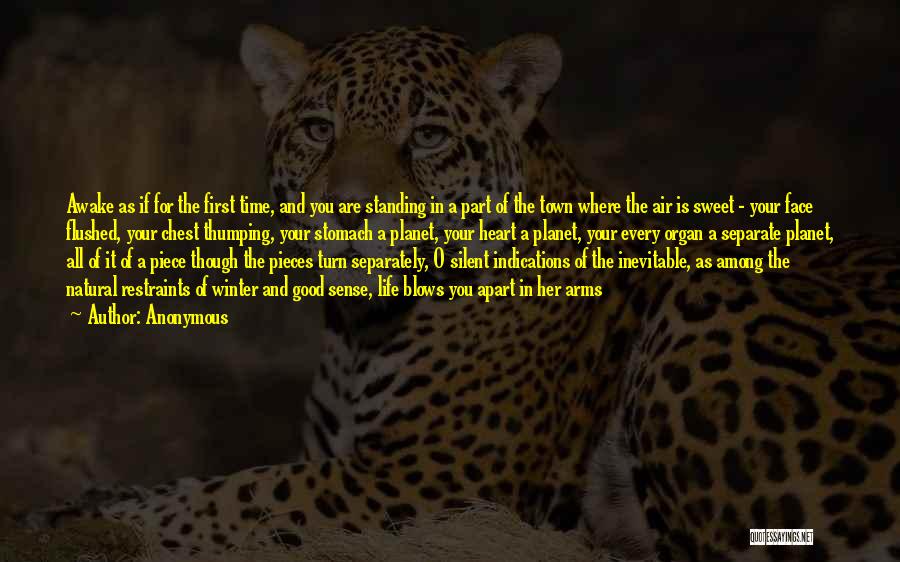 Anonymous Quotes: Awake As If For The First Time, And You Are Standing In A Part Of The Town Where The Air