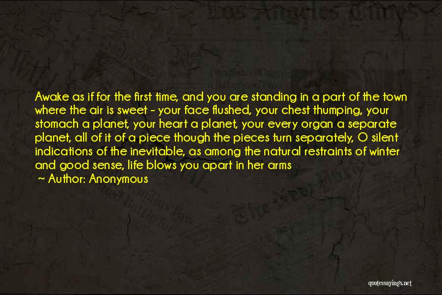 Anonymous Quotes: Awake As If For The First Time, And You Are Standing In A Part Of The Town Where The Air