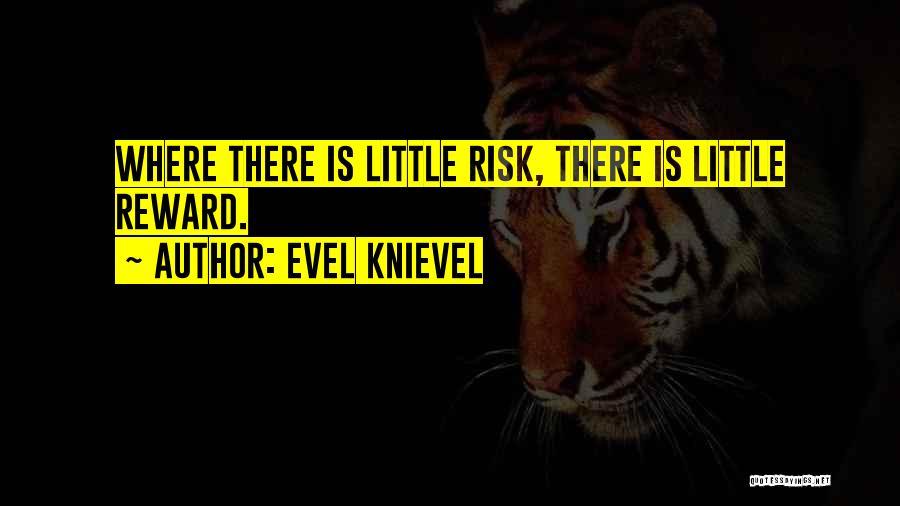 Evel Knievel Quotes: Where There Is Little Risk, There Is Little Reward.
