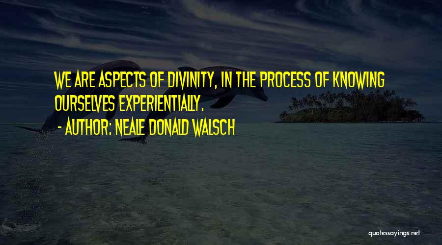 Neale Donald Walsch Quotes: We Are Aspects Of Divinity, In The Process Of Knowing Ourselves Experientially.