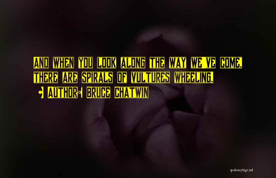 Bruce Chatwin Quotes: And When You Look Along The Way We've Come, There Are Spirals Of Vultures Wheeling.
