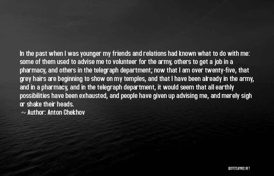 Anton Chekhov Quotes: In The Past When I Was Younger My Friends And Relations Had Known What To Do With Me: Some Of