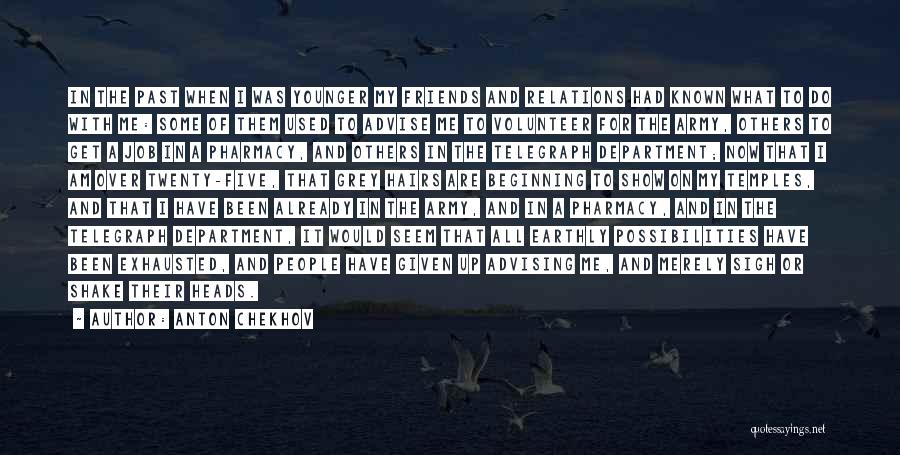 Anton Chekhov Quotes: In The Past When I Was Younger My Friends And Relations Had Known What To Do With Me: Some Of