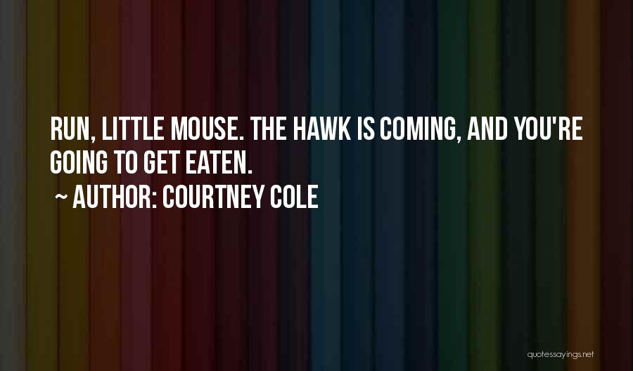 Courtney Cole Quotes: Run, Little Mouse. The Hawk Is Coming, And You're Going To Get Eaten.