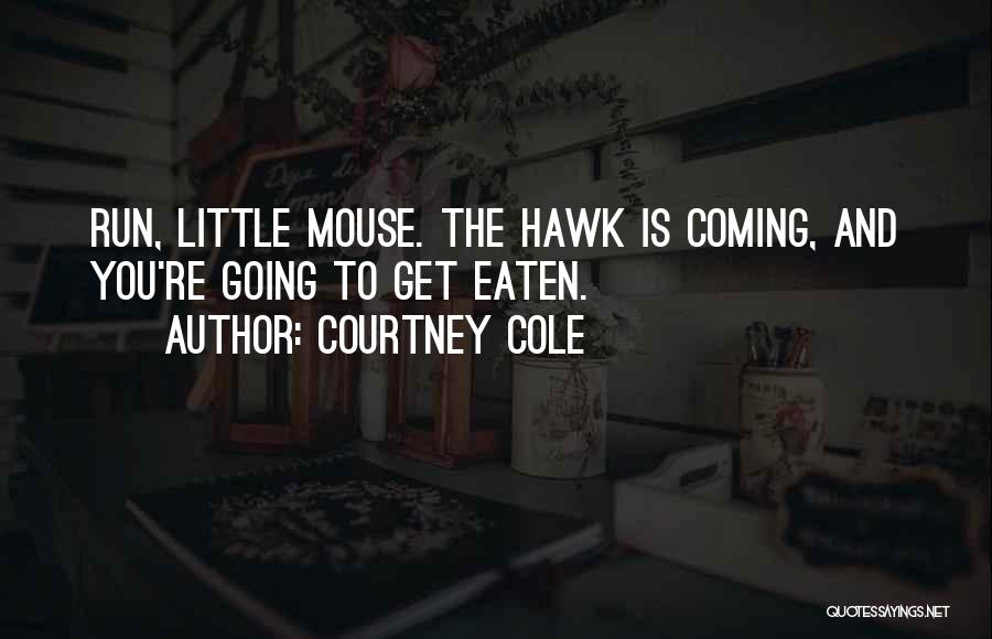 Courtney Cole Quotes: Run, Little Mouse. The Hawk Is Coming, And You're Going To Get Eaten.