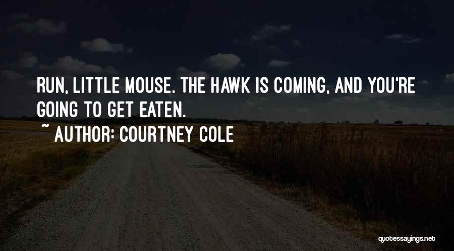 Courtney Cole Quotes: Run, Little Mouse. The Hawk Is Coming, And You're Going To Get Eaten.