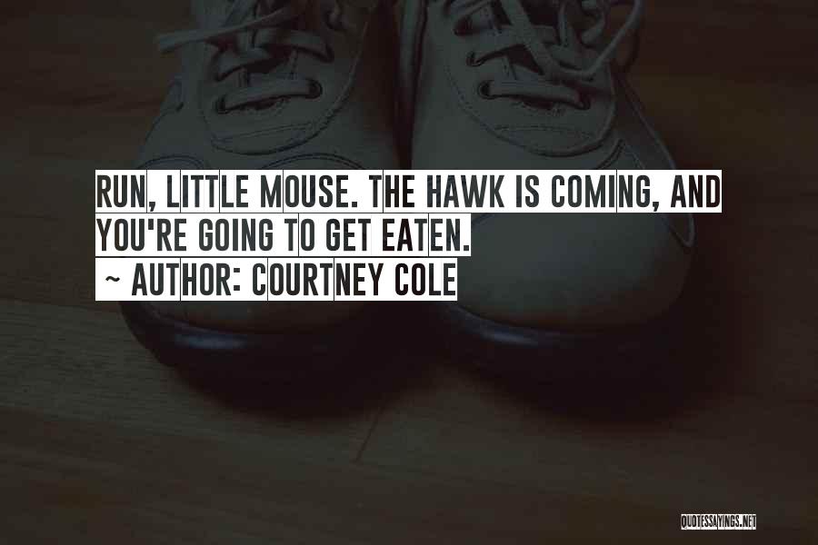 Courtney Cole Quotes: Run, Little Mouse. The Hawk Is Coming, And You're Going To Get Eaten.