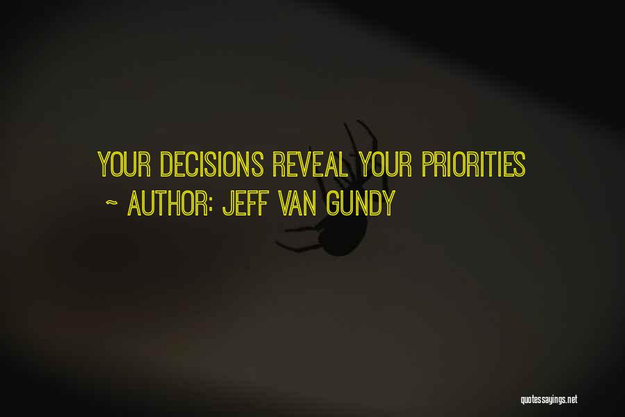 Jeff Van Gundy Quotes: Your Decisions Reveal Your Priorities