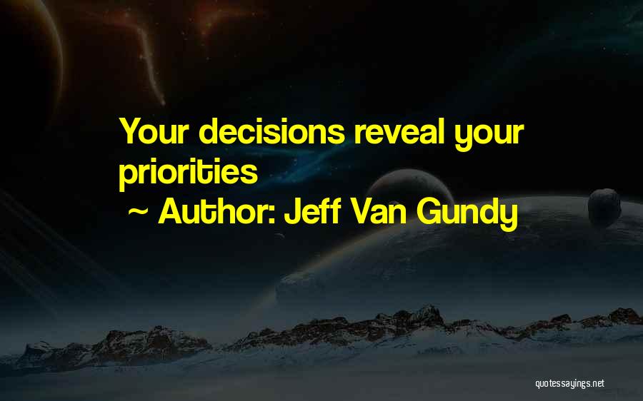 Jeff Van Gundy Quotes: Your Decisions Reveal Your Priorities