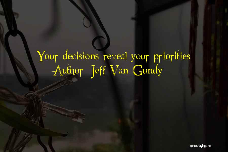 Jeff Van Gundy Quotes: Your Decisions Reveal Your Priorities