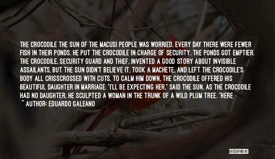 Eduardo Galeano Quotes: The Crocodile The Sun Of The Macusi People Was Worried. Every Day There Were Fewer Fish In Their Ponds. He