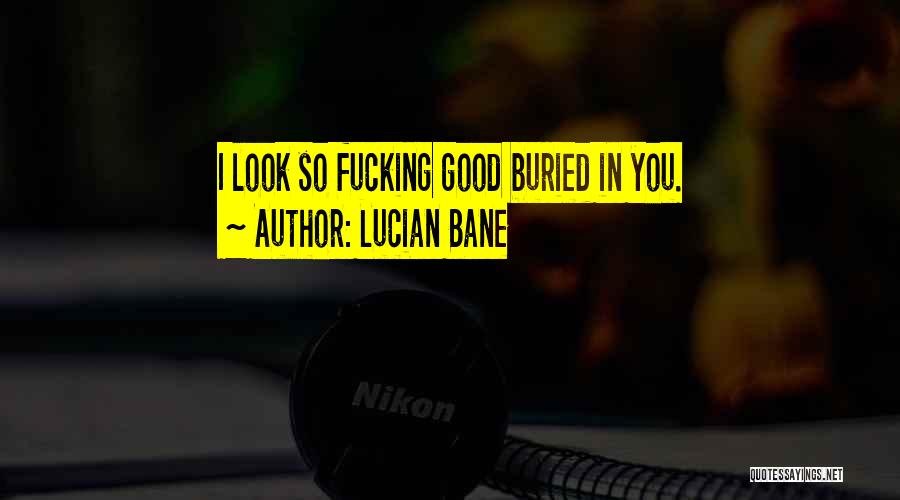 Lucian Bane Quotes: I Look So Fucking Good Buried In You.