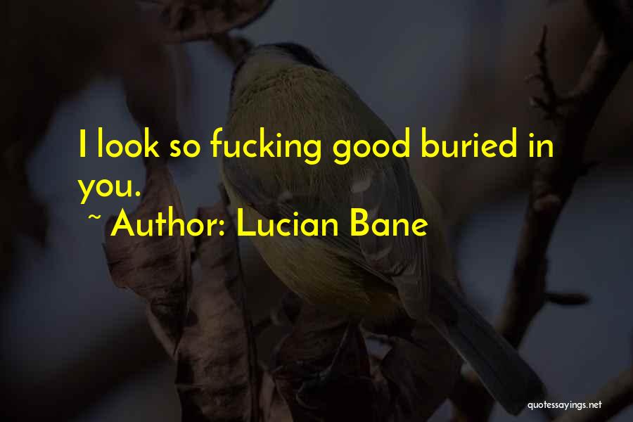 Lucian Bane Quotes: I Look So Fucking Good Buried In You.