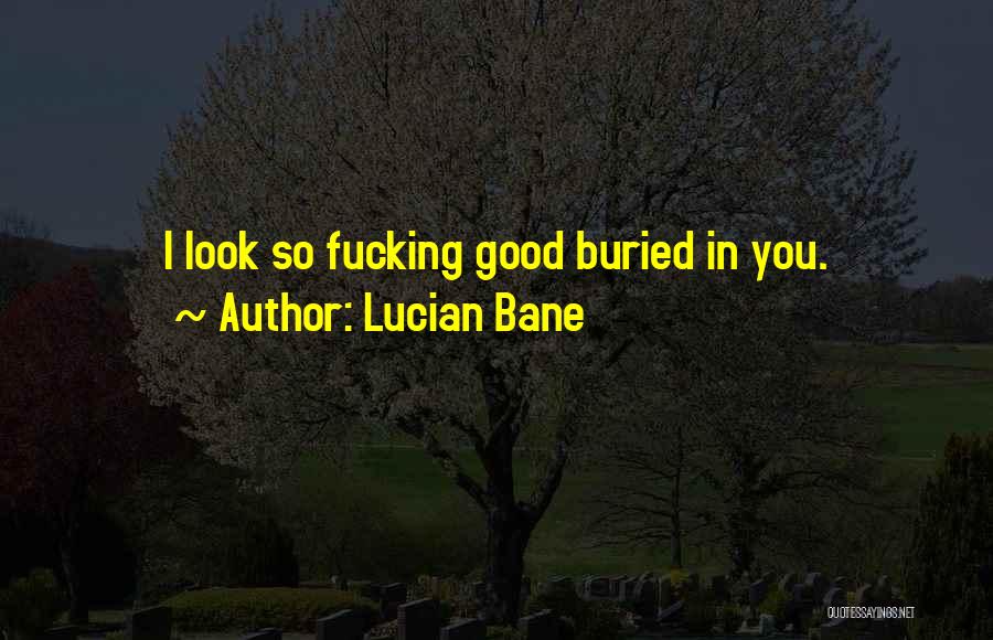 Lucian Bane Quotes: I Look So Fucking Good Buried In You.