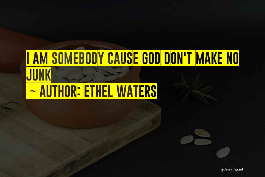 Ethel Waters Quotes: I Am Somebody Cause God Don't Make No Junk