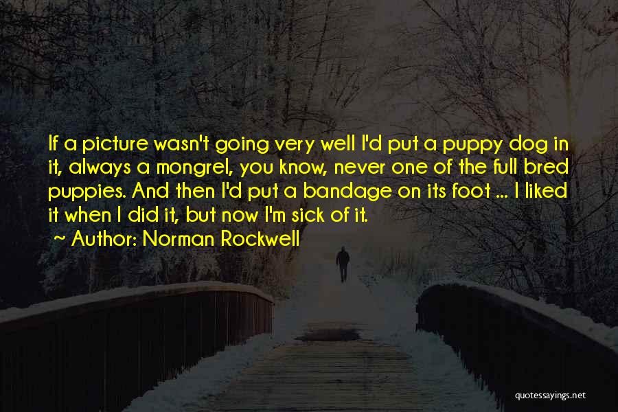 Norman Rockwell Quotes: If A Picture Wasn't Going Very Well I'd Put A Puppy Dog In It, Always A Mongrel, You Know, Never