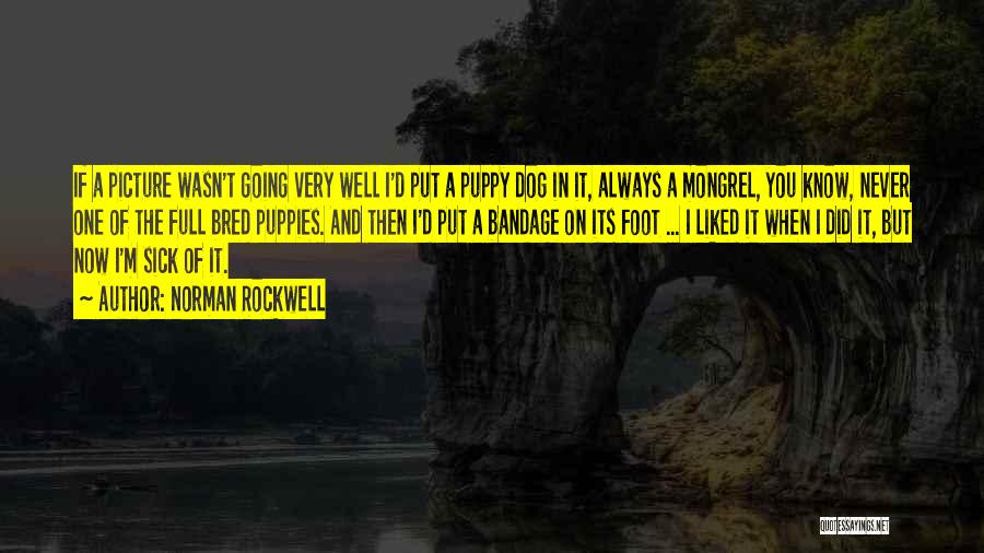 Norman Rockwell Quotes: If A Picture Wasn't Going Very Well I'd Put A Puppy Dog In It, Always A Mongrel, You Know, Never