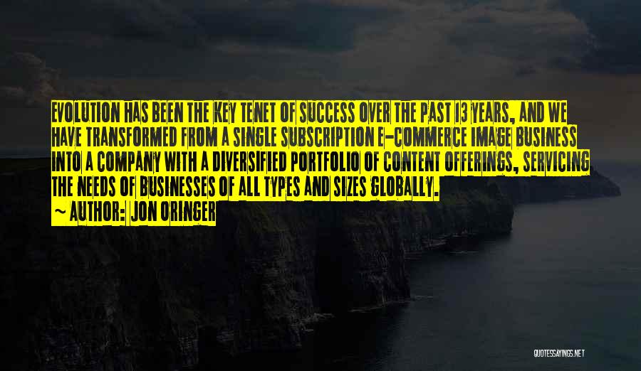 Jon Oringer Quotes: Evolution Has Been The Key Tenet Of Success Over The Past 13 Years, And We Have Transformed From A Single