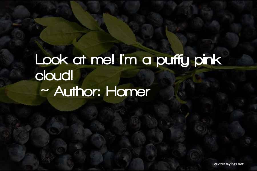 Homer Quotes: Look At Me! I'm A Puffy Pink Cloud!