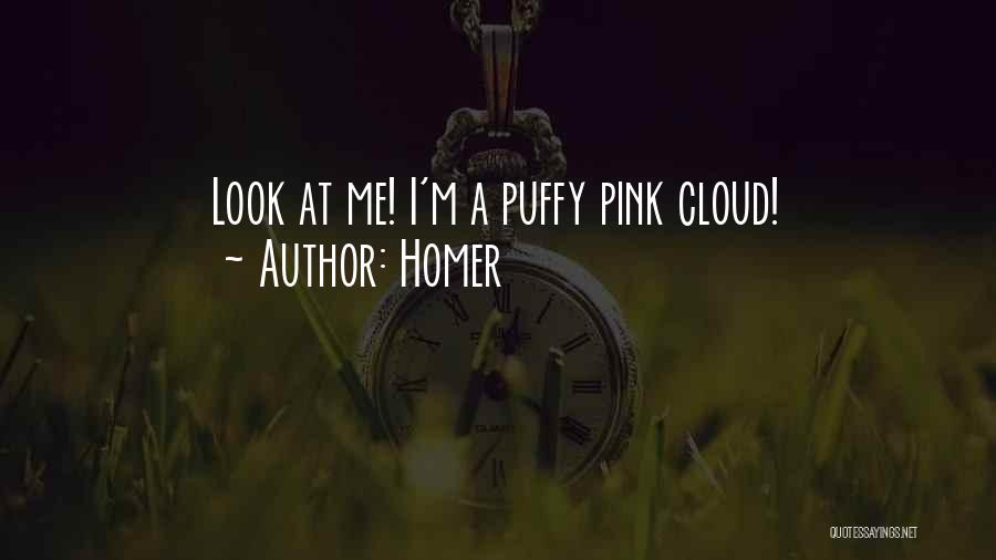 Homer Quotes: Look At Me! I'm A Puffy Pink Cloud!