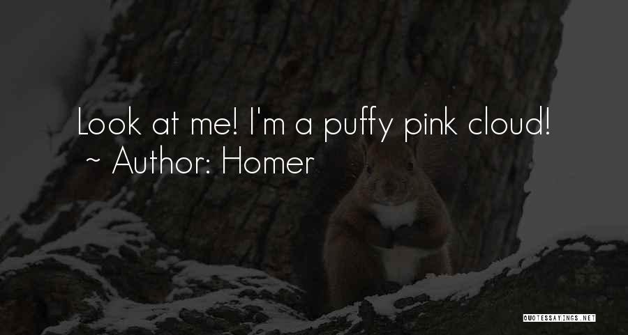 Homer Quotes: Look At Me! I'm A Puffy Pink Cloud!