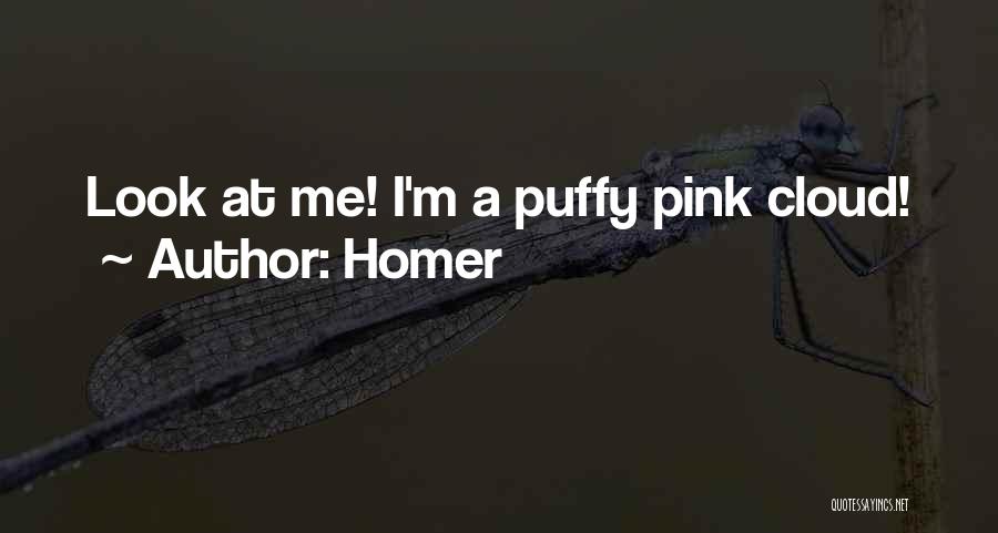 Homer Quotes: Look At Me! I'm A Puffy Pink Cloud!