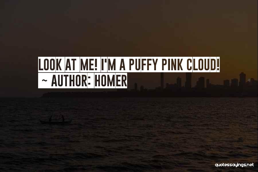 Homer Quotes: Look At Me! I'm A Puffy Pink Cloud!
