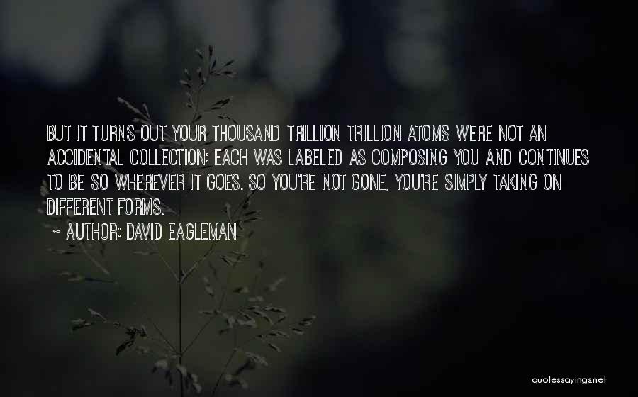 David Eagleman Quotes: But It Turns Out Your Thousand Trillion Trillion Atoms Were Not An Accidental Collection: Each Was Labeled As Composing You