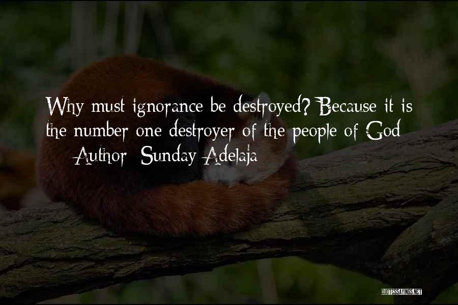 Sunday Adelaja Quotes: Why Must Ignorance Be Destroyed? Because It Is The Number One Destroyer Of The People Of God