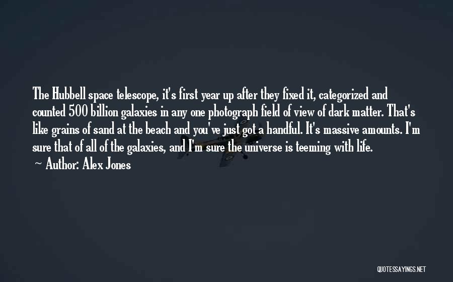 Alex Jones Quotes: The Hubbell Space Telescope, It's First Year Up After They Fixed It, Categorized And Counted 500 Billion Galaxies In Any