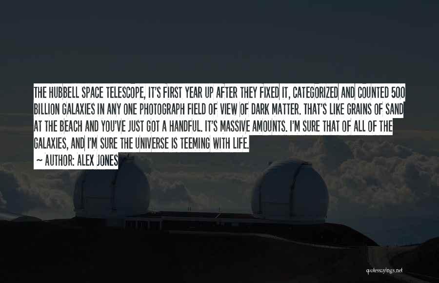 Alex Jones Quotes: The Hubbell Space Telescope, It's First Year Up After They Fixed It, Categorized And Counted 500 Billion Galaxies In Any