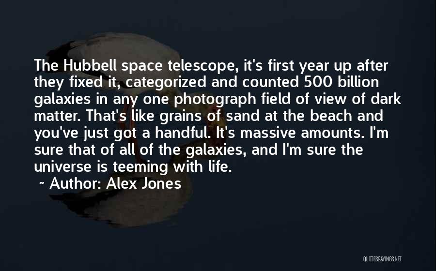 Alex Jones Quotes: The Hubbell Space Telescope, It's First Year Up After They Fixed It, Categorized And Counted 500 Billion Galaxies In Any