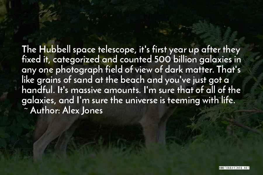 Alex Jones Quotes: The Hubbell Space Telescope, It's First Year Up After They Fixed It, Categorized And Counted 500 Billion Galaxies In Any